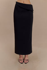 Astrid Suiting Midi Skirt - Black